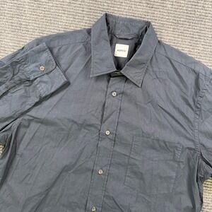 Aspesi Navy Blue Long Sleeve Button Down Shirt Mens 41 16 Cotton Workwear